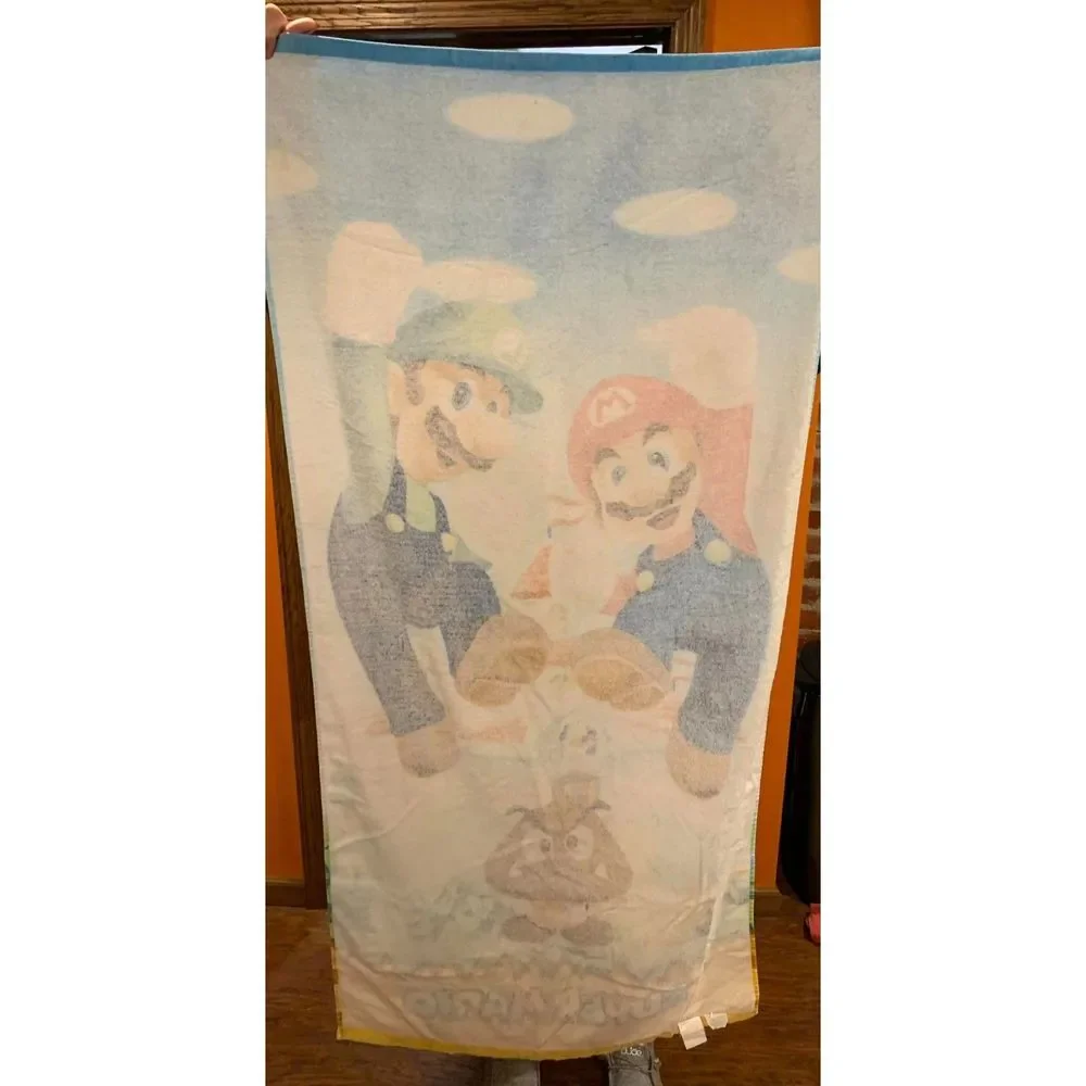 Super Mario Official Nintendo Kids Bath Pool Beach Towel Super Soft Cotton Read